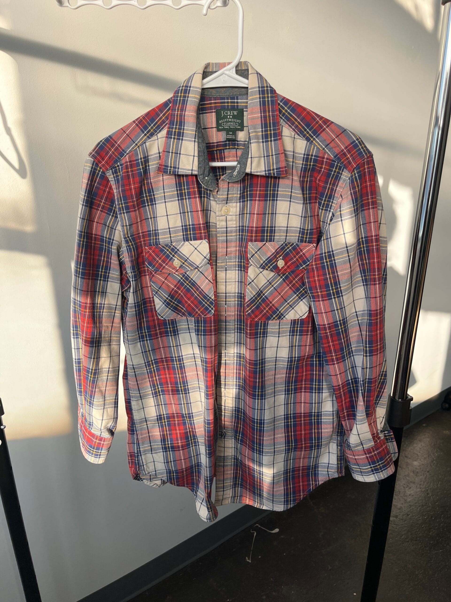 J.Crew Heavyweight Flannel Plaid Button-Up Shirt Men’s M